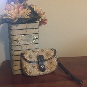 Vintage Dooney & Bourke Wristlet w/ DB Print